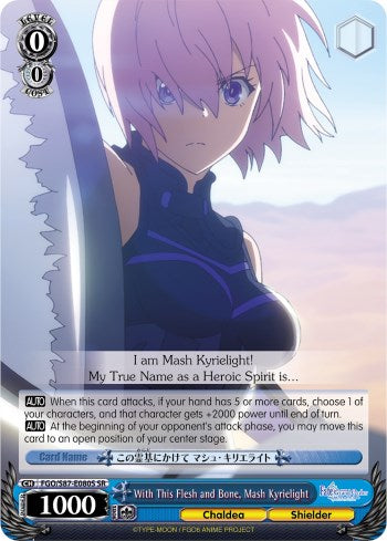 With This Flesh and Bone, Mash Kyrielight (SR) [FGO/S87 - FGO/S87-E080S SR]