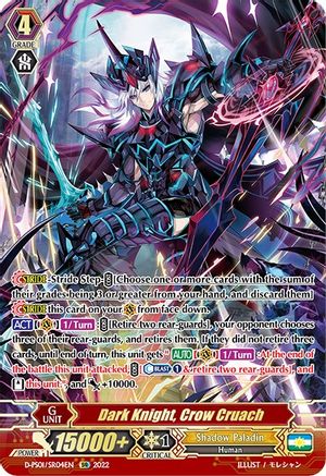 Dark Knight, Crow Cruach (SR) (D-PS01/SR04EN) - D-PS01: P Clan Collection 2022
