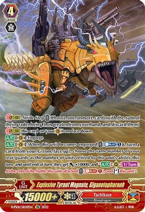 Explosive Tyrant Magnate, Giganotopharaoh (SR) (D-PS01/SR09EN) - D-PS01: P Clan Collection 2022