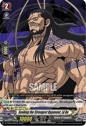 Seeking the Strongest Opponent, Lu Bu (D-TTD02/005EN) - D-TTD02: Record of Ragnarok