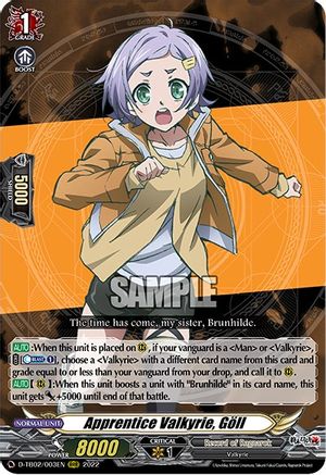 Apprentice Valkyrie, Goll (D-TB02/003EN) - D-TB02: Record of Ragnarok