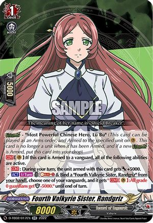 Fourth Valkyrie Sister, Randgriz (D-TB02/017EN) - D-TB02: Record of Ragnarok