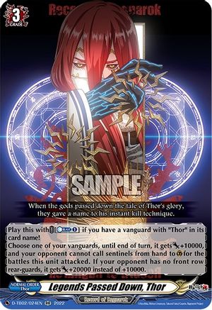 Legends Passed Down, Thor (D-TB02/024EN) - D-TB02: Record of Ragnarok