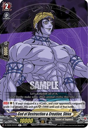 God of Destruction & Creation, Shiva (D-TB02/031EN) - D-TB02: Record of Ragnarok