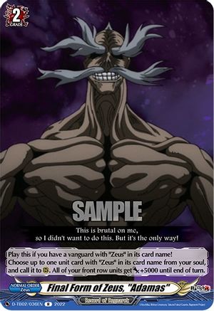 Final Form of Zeus, "Adamas" (D-TB02/036EN) - D-TB02: Record of Ragnarok