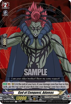 God of Conquest, Adamas (D-TB02/068EN) - D-TB02: Record of Ragnarok