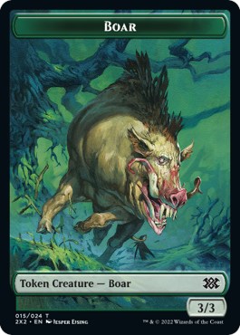 Boar // Treasure Double-Sided Token [2X2 - 15 // 22]