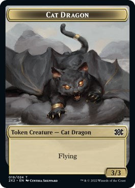 Cat Dragon // Spirit (002) Double-Sided Token [2X2 - 19 // 2]