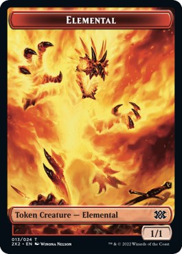 Elemental // Phyrexian Golem Double-Sided Token [2X2 - 13 // 21]