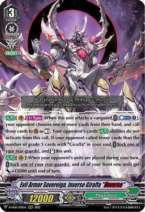 Evil Armor Sovereign, Inverse Giraffa "Reverse" (D-VS05/078EN) - D-VS05: V Clan Collection Vol.5
