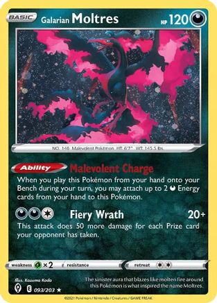 Galarian Moltres 093/203  Miscellaneous Cards & Products - Promo