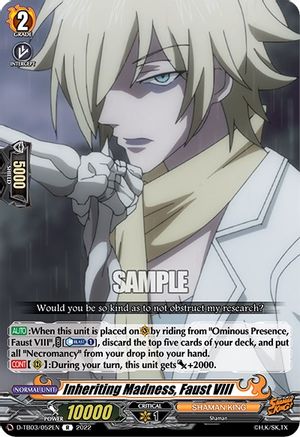 Inheriting Madness, Faust VIII (D-TB03/052EN) - D-TB03: Shaman King