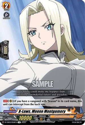 X-Laws, Meene Montgomery (D-TB03/058EN) - D-TB03: Shaman King