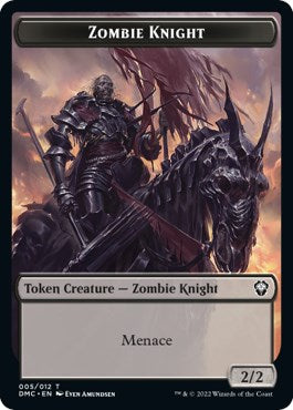 Zombie Knight // Warrior Double-Sided Token [DMC - 5 // 4]