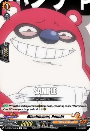 Mischievous, Ponchi (D-TB03/106EN) - D-TB03: Shaman King