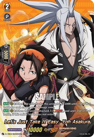 Let's Just Take It Easy, Yoh Asakura (SKR) (D-TB03/SKR002EN) - D-TB03: Shaman King