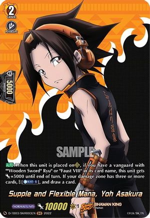 Supple and Flexible Mana, Yoh Asakura (SKR) (D-TB03/SKR003EN) - D-TB03: Shaman King