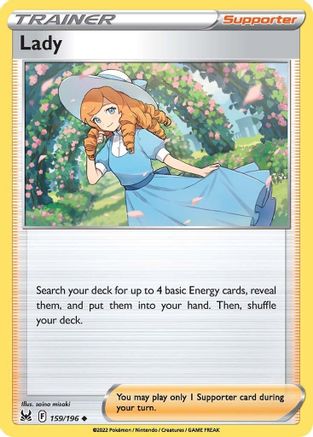 Lady 159/196  - Reverse Holofoil SWSH11 Lost Origin - Uncommon