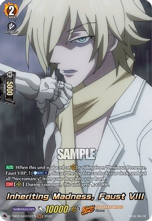 Inheriting Madness, Faust VIII (SKR) (D-TB03/SKR052EN) - D-TB03: Shaman King