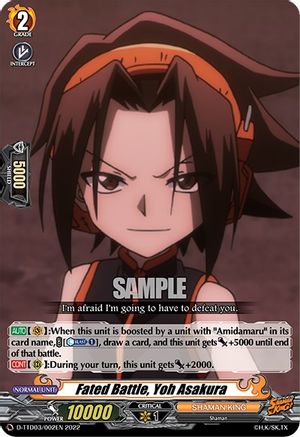 Fated Battle, Yoh Asakura (D-TTD03/002EN) - D-TTD03: Shaman King