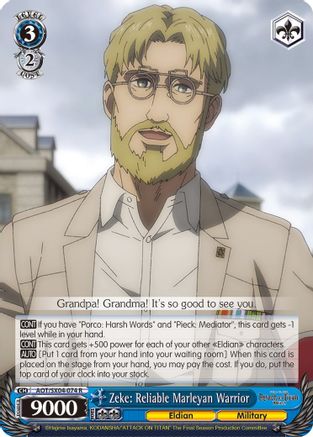 Zeke: Reliable Marleyan Warrior [AOT3 - AOT/SX04-074 R]