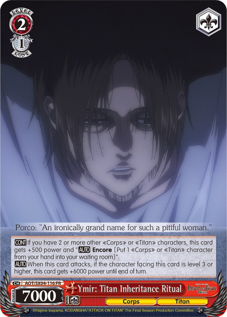 Ymir: Titan Inheritance Ritual [AOT3 - AOT/SX04-116 PR]