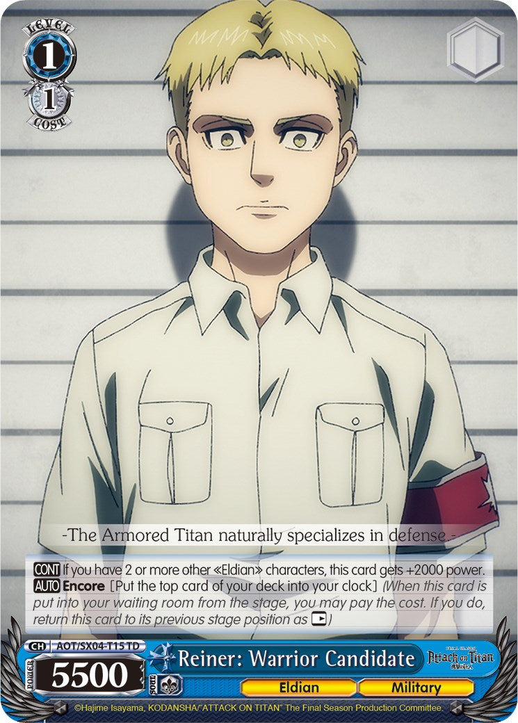 Reiner: Warrior Candidate [AOT3 - AOT/SX04-T15 TD]