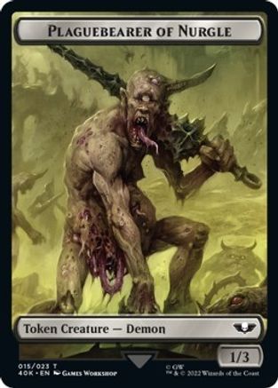 Plaguebearer of Nurgle // Astartes Warrior (012) Double-Sided Token [40K - 15 // 12]