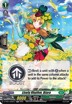 Lively Rhythm, Biara (Tutorial Card) (D-TD01/009EN-T) - D-TD01: Urara Haneyama -Bandmaster of Blossoming Bonds-