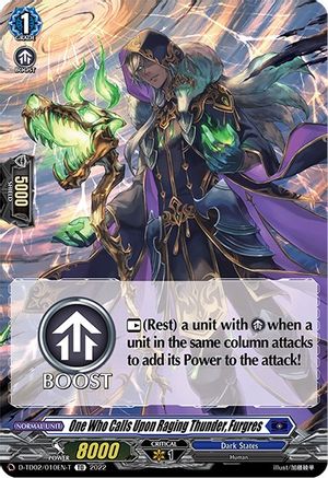 One Who Calls Upon Raging Thunder, Furgres (Tutorial Card) (D-TD02/010EN-T) - D-TD02: Michiru Hazama -Demonic Jewel Dragon of the Four Flames-