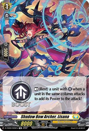 Shadow Bow Archer, Lisana (D-TD03/009EN) - D-TD03: Raika Koshiba -Skyfall Executors-
