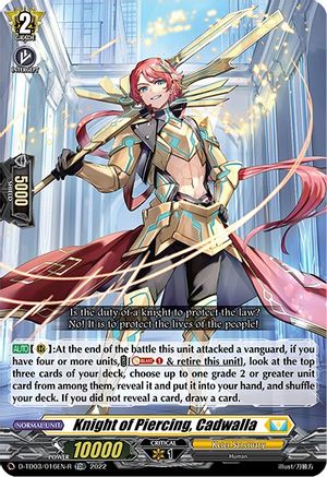 Knight of Piercing, Cadwalla (Foil) [D-TD03 - D-TD03/016EN-R]