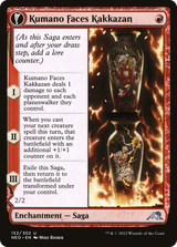 Kumano Faces Kakkazan (NEO-152) - Kamigawa: Neon Dynasty: (fandfc, enchantment) Foil