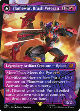 Flamewar, Brash Veteran (Shattered Glass) (BOT-024) - Transformers: (shatteredglass, convertdfc) (Borderless) Foil
