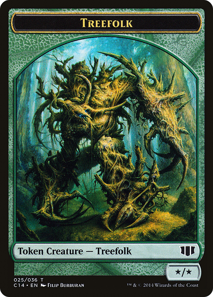 Treefolk // Wolf Double-Sided Token [C14 - 25 // 26]