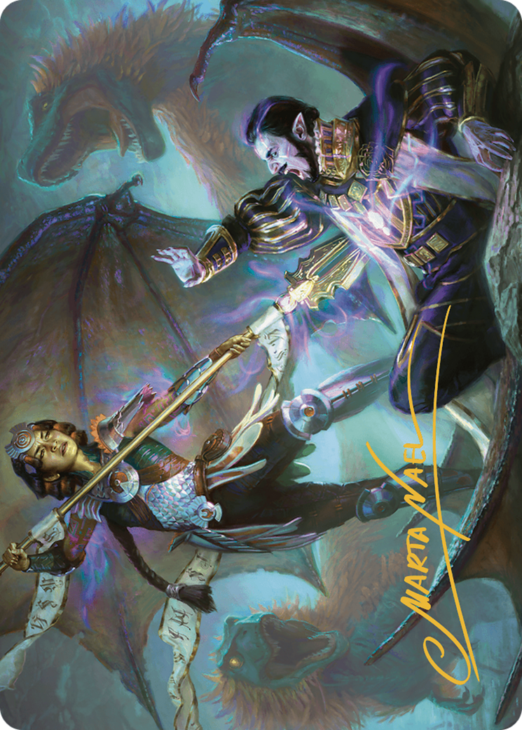 Huatli's Final Strike // Huatli's Final Strike (ALCI-028) - The Lost Caverns of Ixalan Art Series (Borderless)