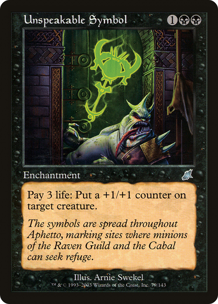 Unspeakable Symbol [SCG - 79]