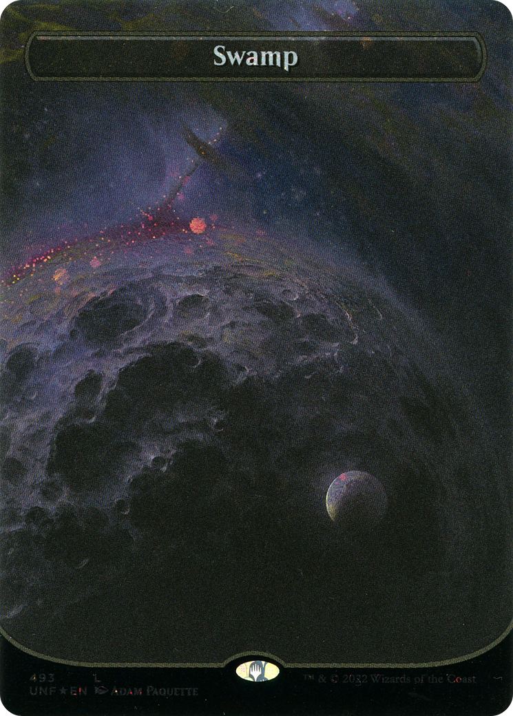 Swamp (493) (Borderless) (Galaxy Foil) [UNF - 493]
