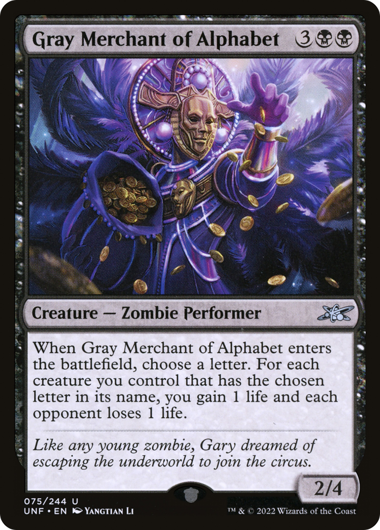 Gray Merchant of Alphabet [UNF - 75]
