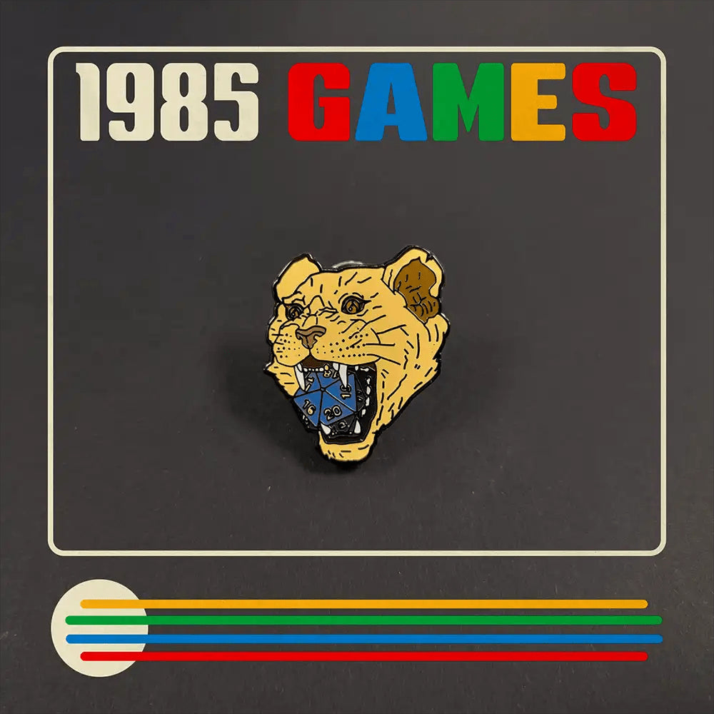 Enamel Pin - D20 Lion