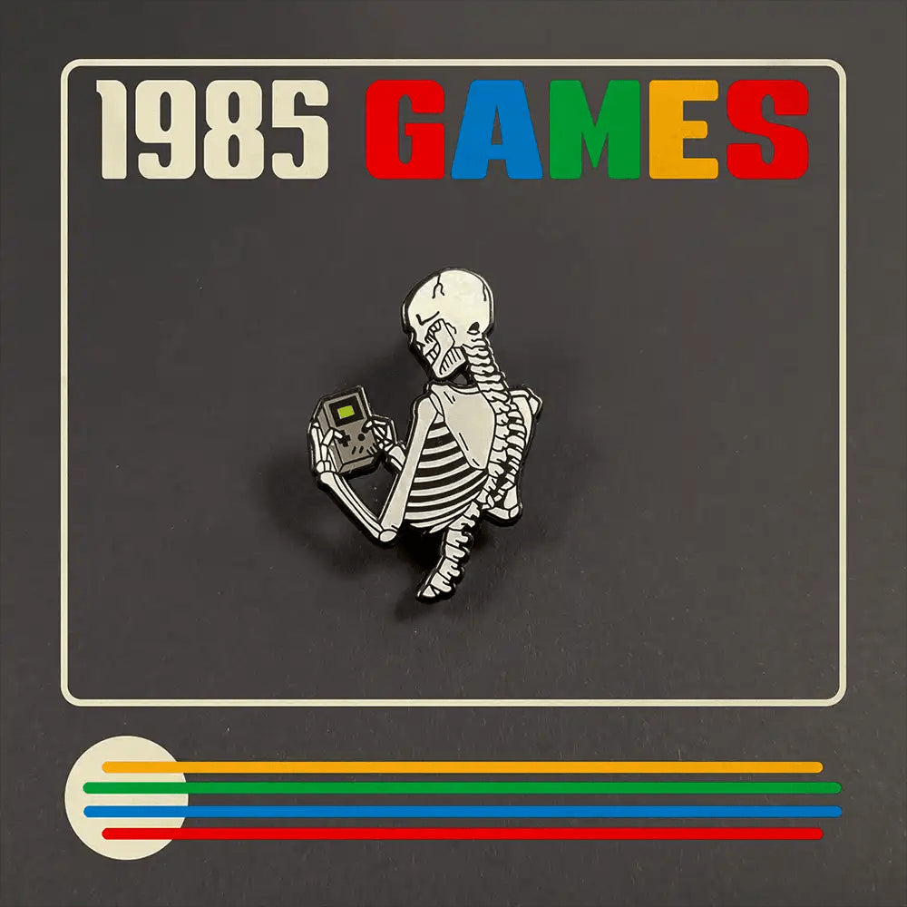 Enamel Pin - Skeleton Nerd