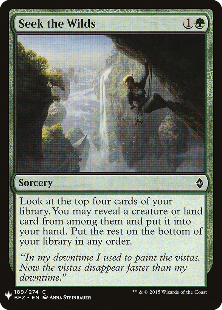 Seek the Wilds [LIST - 189]