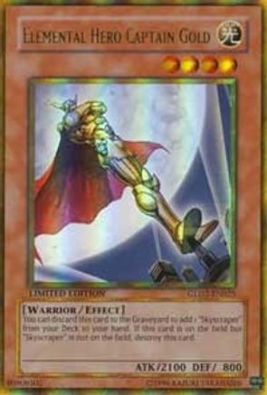 Elemental Hero Captain Gold (GLD2-EN025) - Gold Series 2009 Limited
