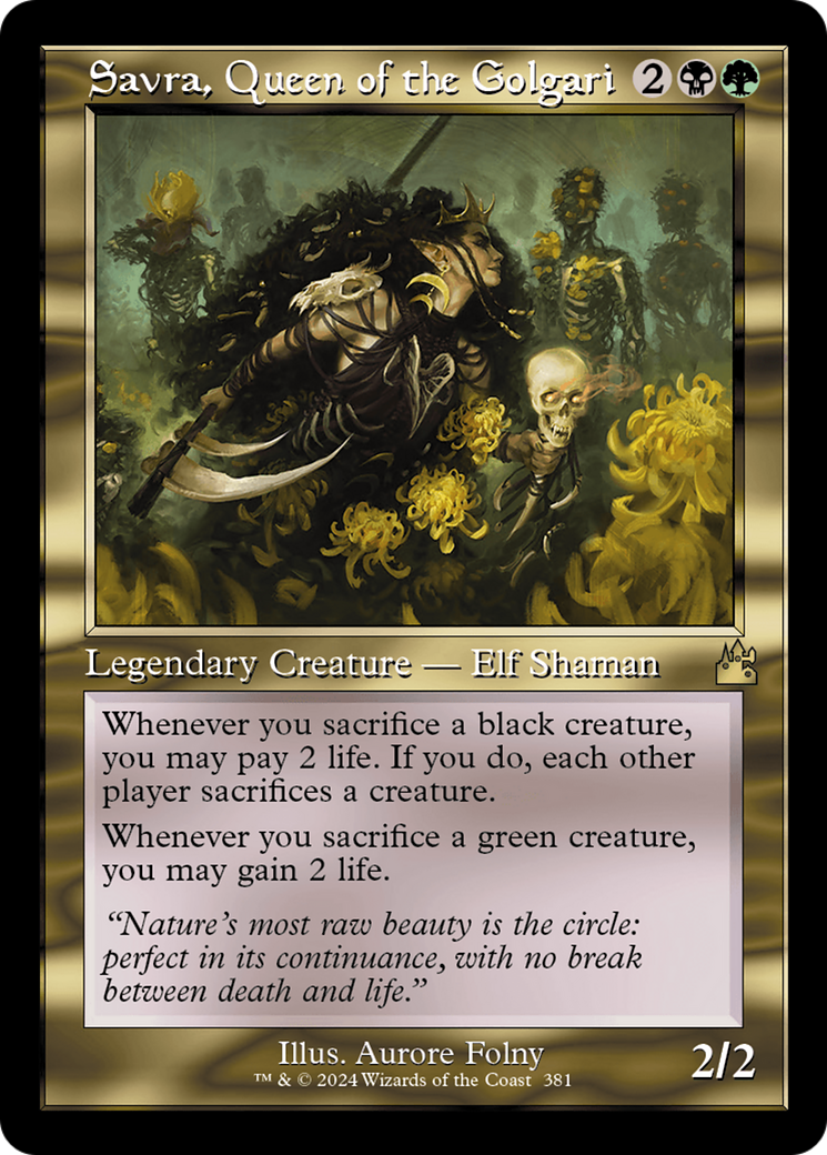 Savra, Queen of the Golgari (Retro Frame) [RVR - 381]