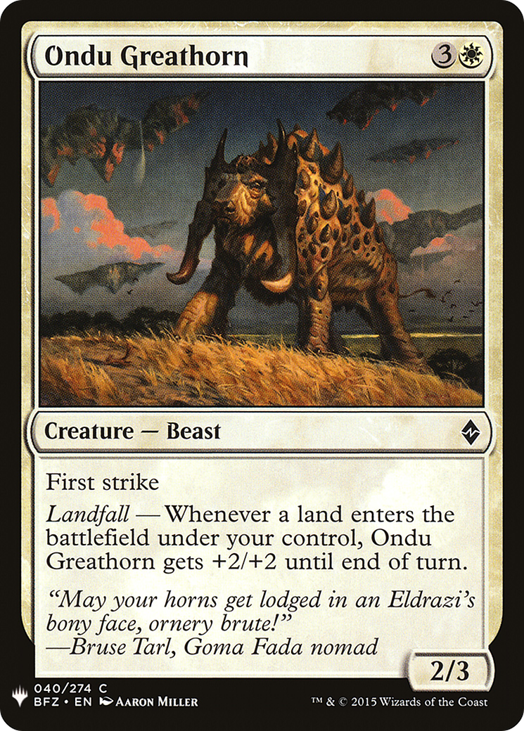 Ondu Greathorn [LIST - 40]