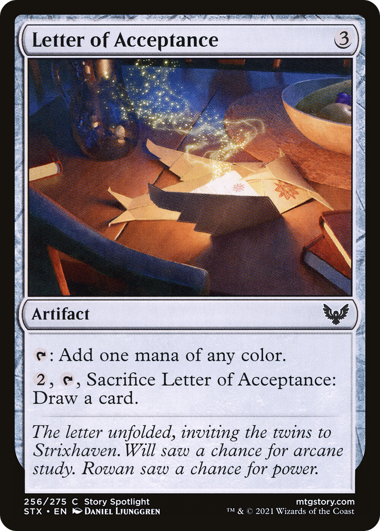 Letter of Acceptance [STX - 256]