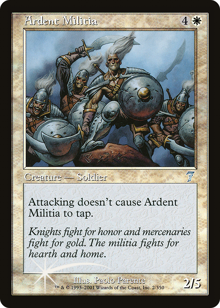 Ardent Militia (7ED-02★) - 7th Edition