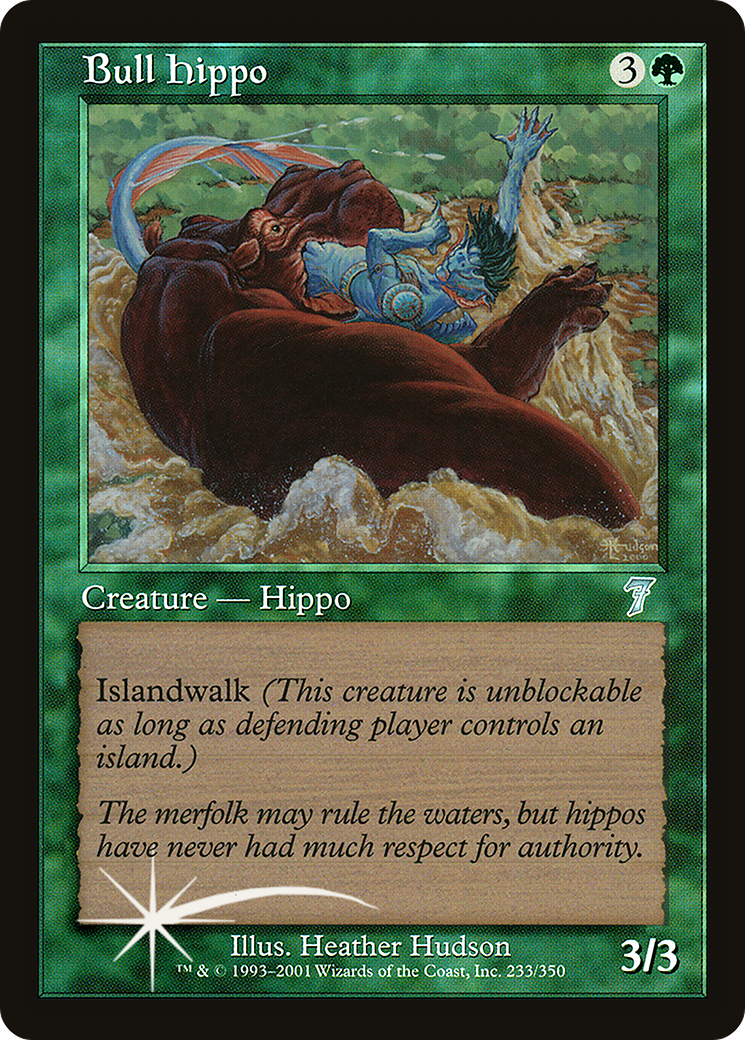 Bull Hippo (7ED-233★) - 7th Edition Foil