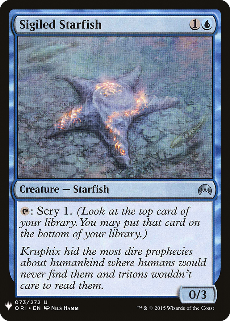 Sigiled Starfish [LIST - 73]
