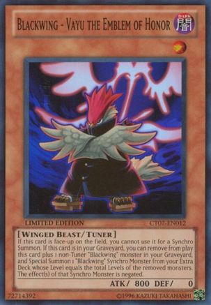 Blackwing - Vayu the Emblem of Honor [CT07 - CT07-EN012]